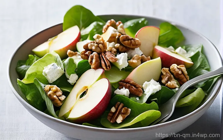 가을철 가벼운 샐러드 레시피 - **Hearty Protein-Packed Chicken and Chickpea Salad:** An aerial view of a substantial, satisfying sa...